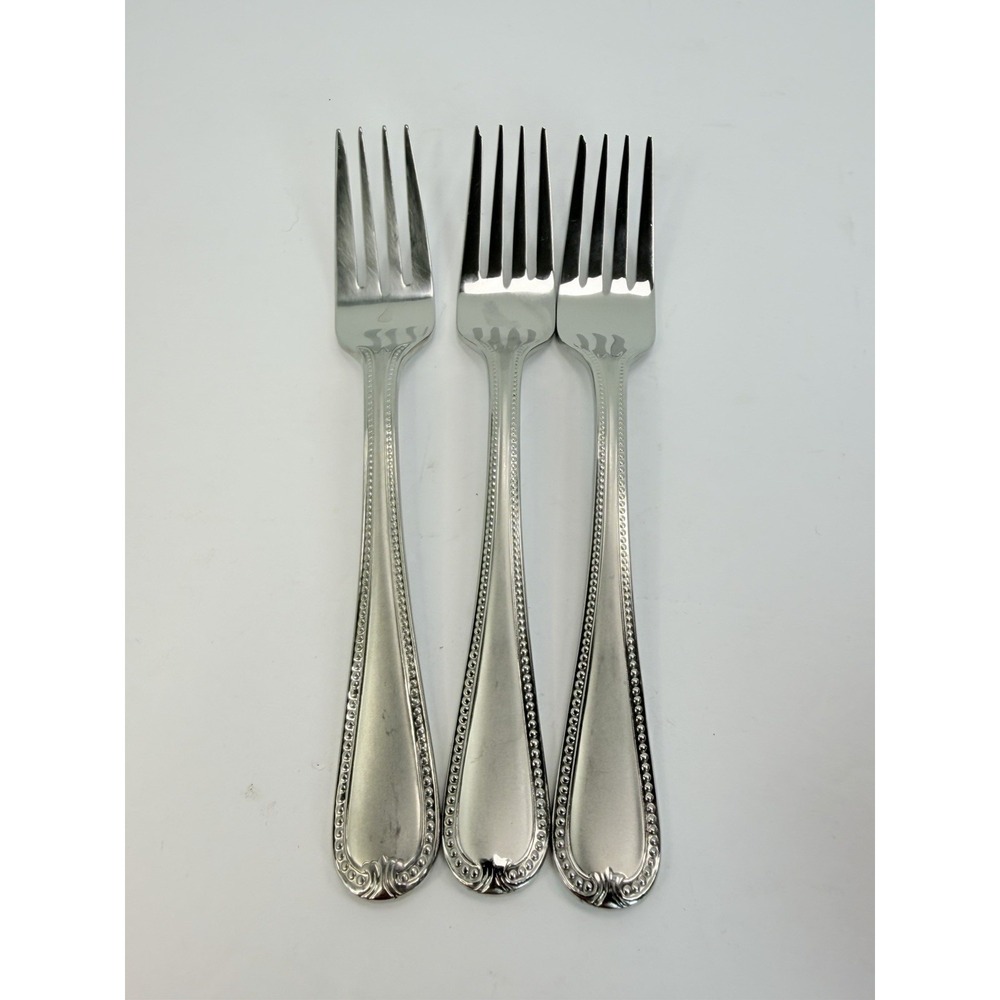 Lenox Vintage Jewel Frosted 3 Salad Forks Frosted 18/10 Stainless Flatware